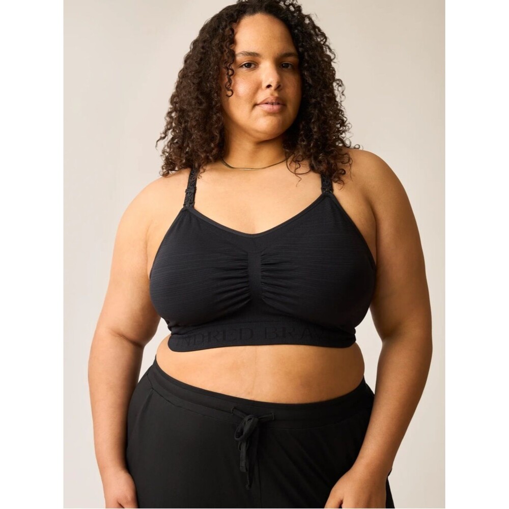 Kindred Bravely Black Sublime Hands-Free Pumping Nursing Maternity Bra Large